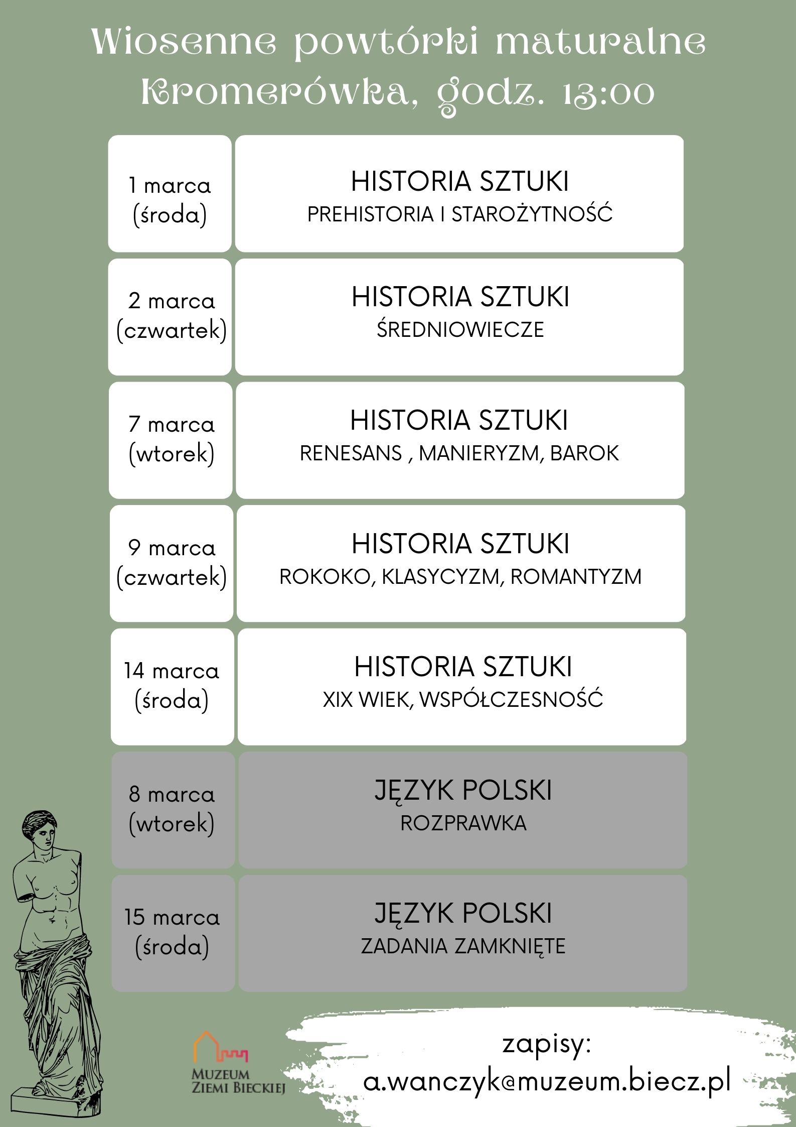 Zajęcia dla Maturzystów