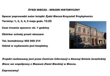 Majówkowe spacery śladami Żydów Biecza