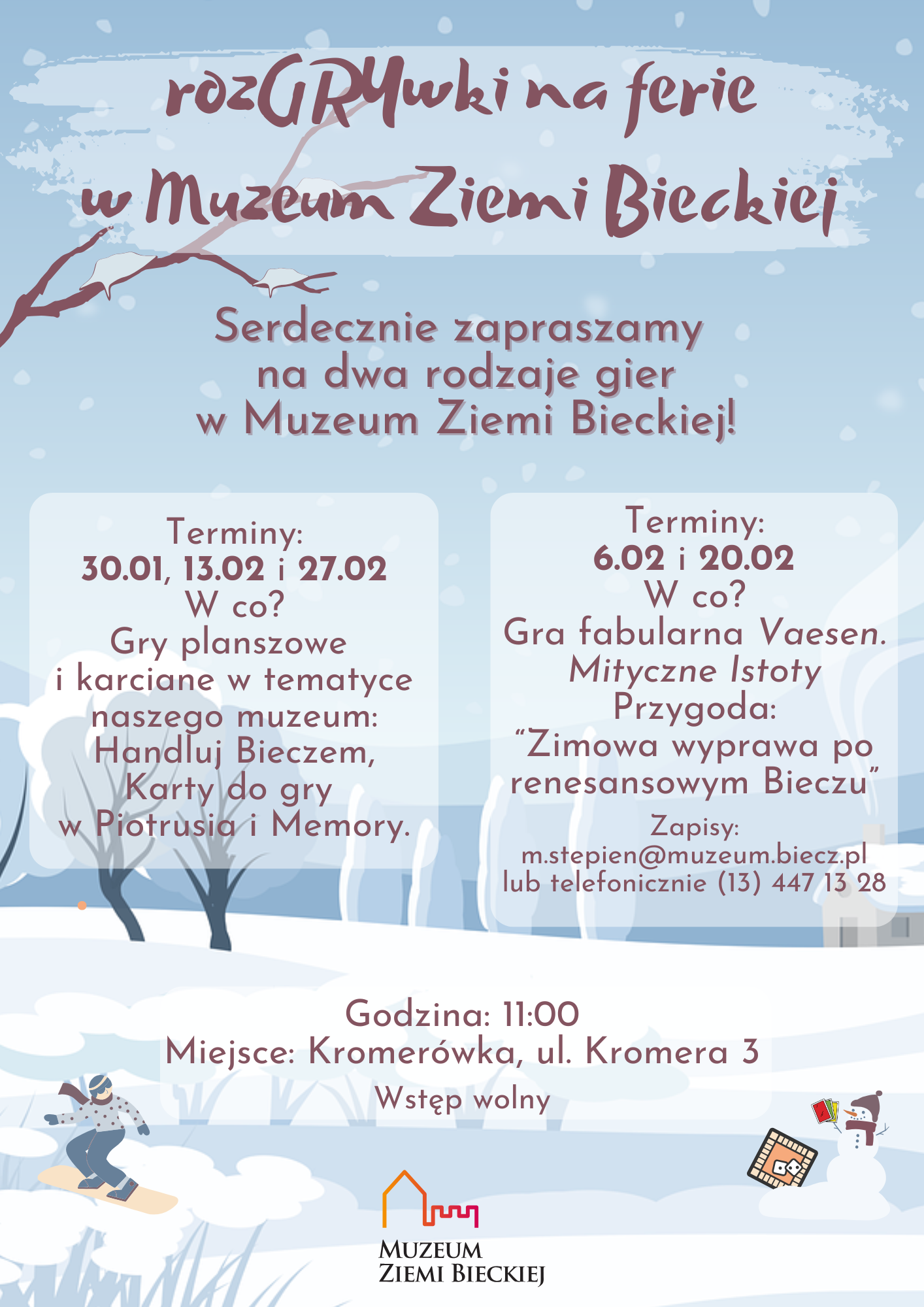 rozGRYwki w Muzeum Ziemi Bieckiej!